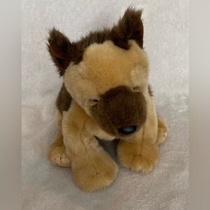 Ty 2003 Plush German Shepard Schultzie Puppy Dog w collar 12” Brown Tan VTG